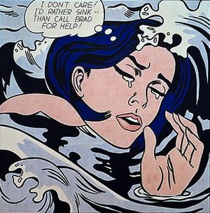 Drowning Girl by Rooy Lichtenstein