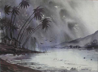 Water Color on Paper by Anand M. Bekwad