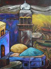 Acrylic on Canvas by Nageshwar Rao.T