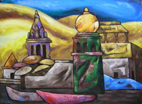 Acrylic on Canvas by Nageshwar Rao.T