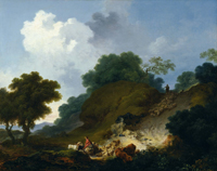 shepherds and the flock of sheep